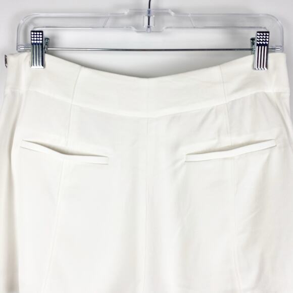 A.L.C. Kyle Crepe White Lace-Up Shorts High Waist Pockets Women’s Size 8 - Picture 9 of 11